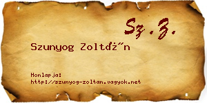 Szunyog Zoltán névjegykártya