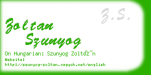 zoltan szunyog business card